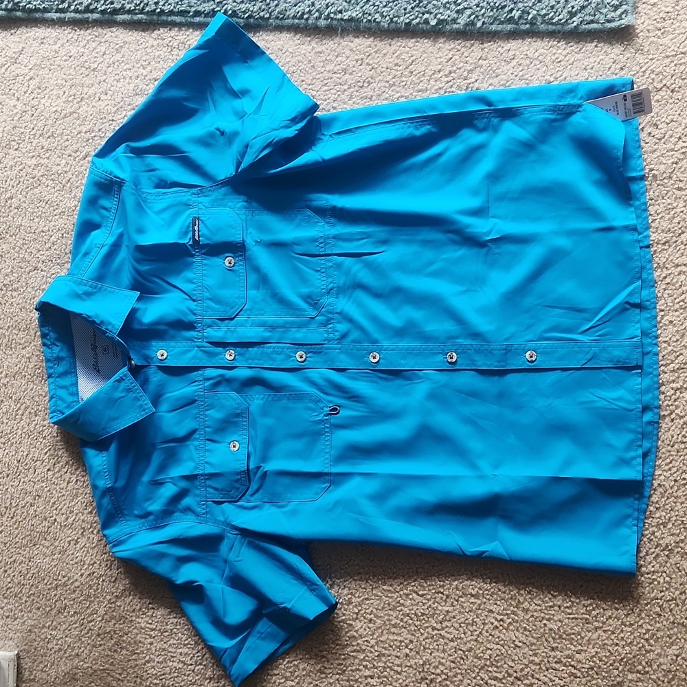 Eddie bauer woven tech short sleeve shirt